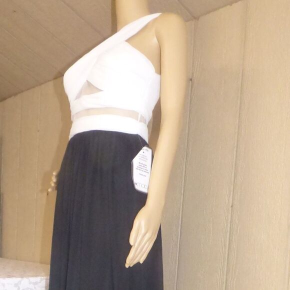 Blondies Nite One Shoulder Ruched Chiffon Prom - Picture 1 of 8